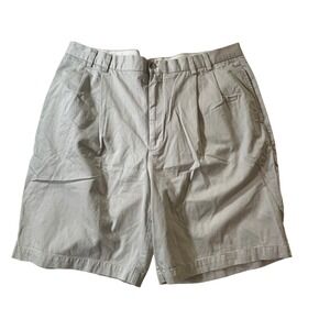 Turnbury Pleated Golf‎ Shorts Khaki Beige Cotton Blend Size 40